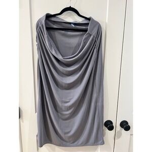 Old Navy Womens XXL Charcoal Grey Cowl Neck Sleeveless Ribbed Skirt